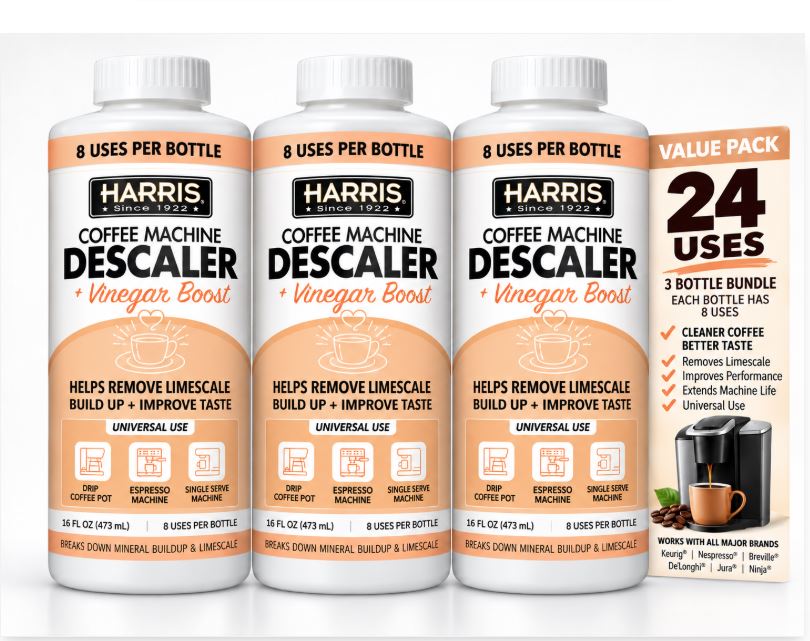 HARRIS Coffee Machine Descaler, 32 fl oz (2 Pack), Universal Cleaning Solution - NEW!