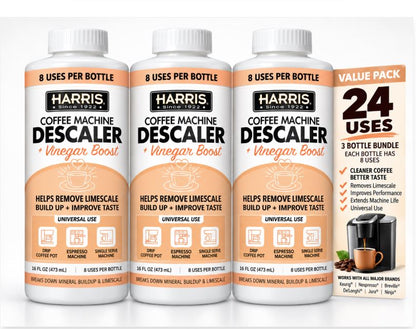 HARRIS Coffee Machine Descaler, 32 fl oz (2 Pack), Universal Cleaning Solution - NEW!