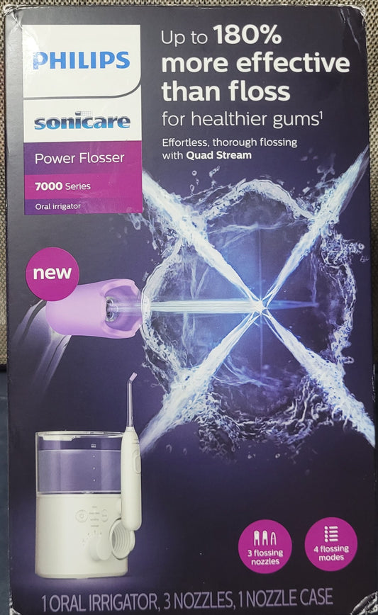 Philips Sonicare Power Flosser 7000 HX3911/30, 180% > effective than floss -New!