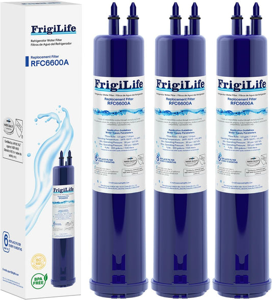 FrigiLife RFC6600A Replacement Refrigerator Water Filter, 3 PACK, New!