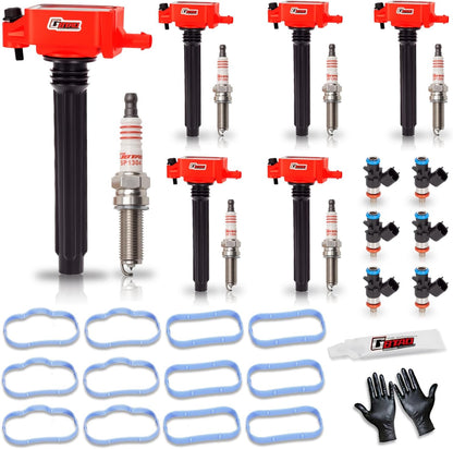 Ignition Coil 6 Pack, Spark Plugs & Fuel Injectors For Chrysler Dodge Jeep 200