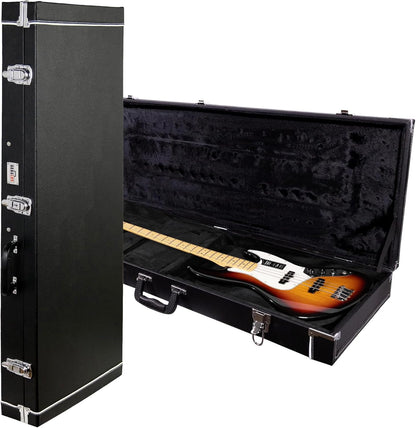 Gearlux Bass Guitar Hard Case, Fits Fender Precision/Jazz Bass, w/ Locking Key!