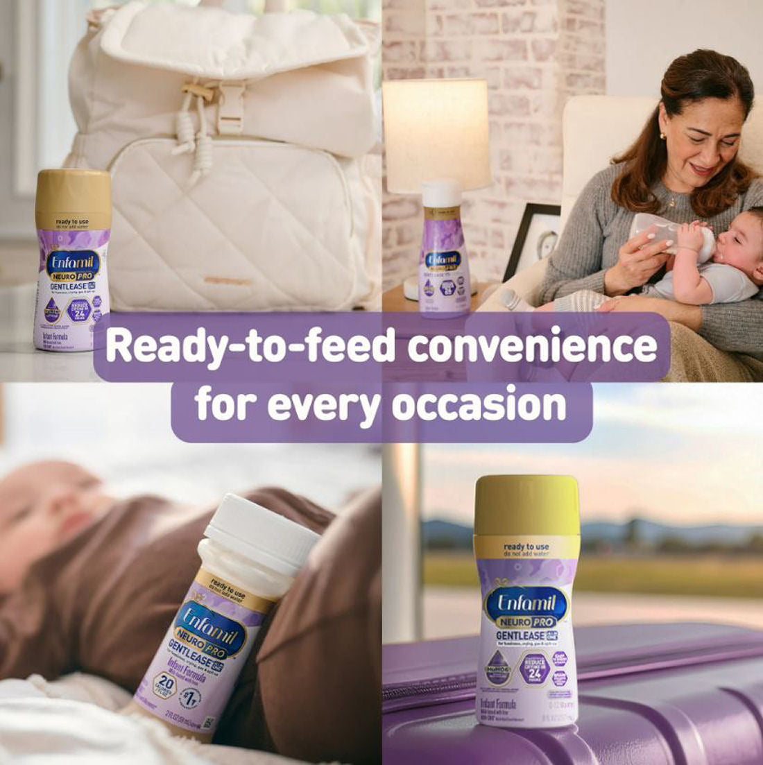 Enfamil NeuroPro Gentlease RTF Baby Formula, (2 Pack, 64 fl oz), Exp. 5/2026