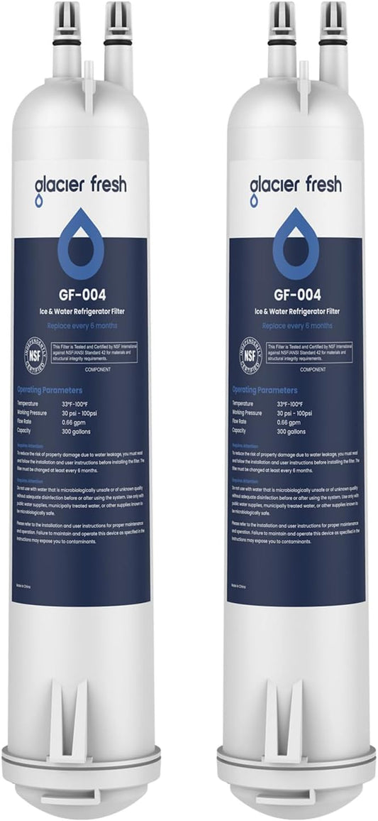 Glacier Fresh GF-004 Replacement Refrigerator Water Filter, New (2 Pack)