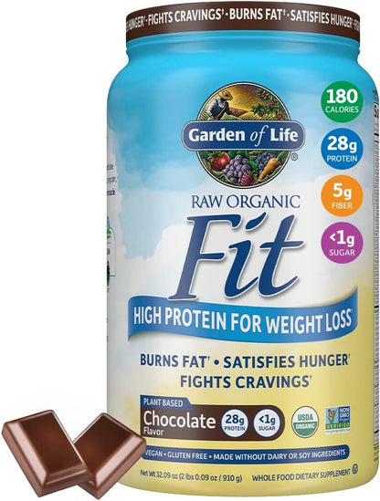 Garden of Life Raw Organic Fit High Protein for Weight Loss Chocolate 32.09 oz