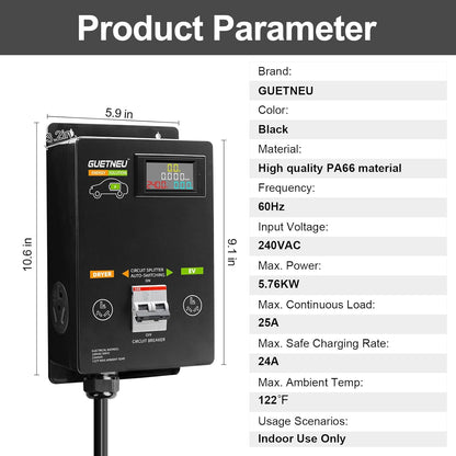 Guetneu Energy Solution NEMA 10-30 Splitter Dryer / EV Fast Charger - New!