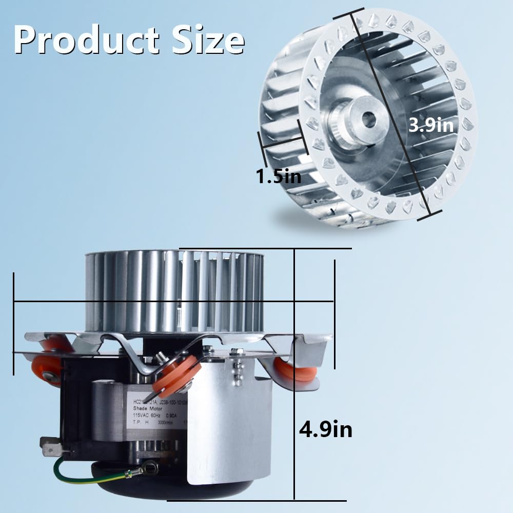 Hiorucet HC21ZE123A J238-150-15215 Draft Inducer Blower Motor Assembly, New!