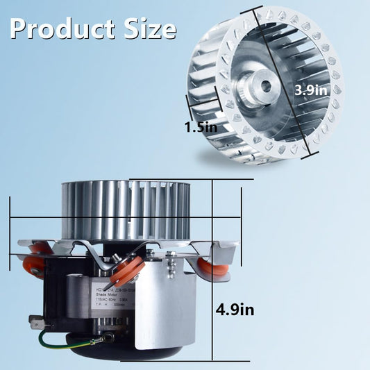 Hiorucet HC21ZE123A J238-150-15215 Draft Inducer Blower Motor Assembly, New!