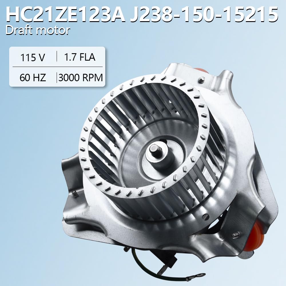 Hiorucet HC21ZE123A J238-150-15215 Draft Inducer Blower Motor Assembly, New!