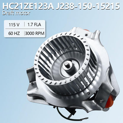 Hiorucet HC21ZE123A J238-150-15215 Draft Inducer Blower Motor Assembly, New!