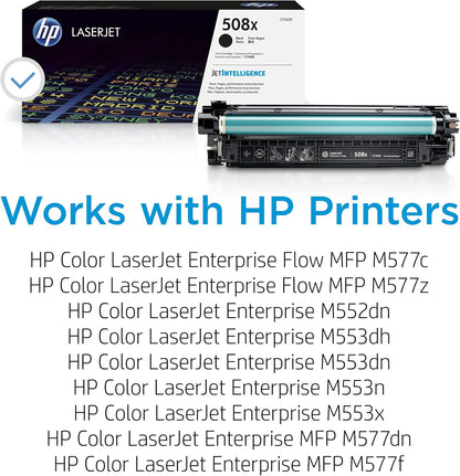 Genuine HP 508x Black High Yield Toner Cartridge (CF360x), New (Open Box)