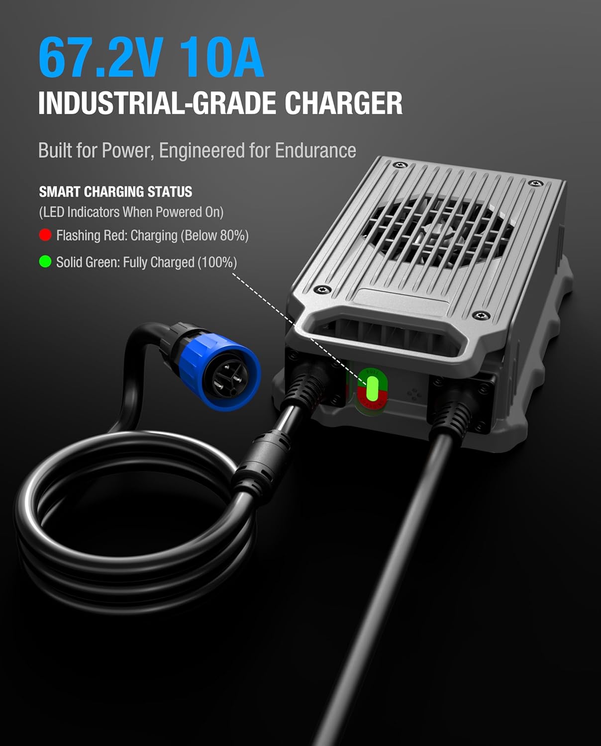 HulkGoo 67.2V, 10A, eBike Fast Charger for Talaria Sting 4000 Series X3, New!