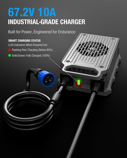 HulkGoo 67.2V, 10A, eBike Fast Charger for Talaria Sting 4000 Series X3, New!