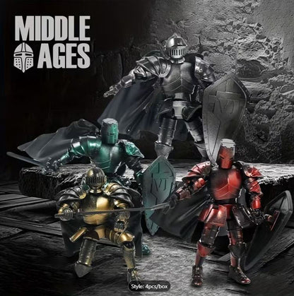 Middle Ages Medieval Knight Action Figures, Retro Models, DIY Multi Joint - New!