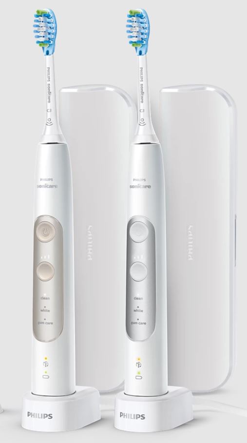 Philips Sonicare ProfessionalClean HX7513/71 Electric Toothbrush, White/RGold