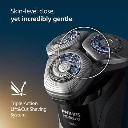 Philips Norelco Shaver i9000 Wet & Dry Electric Razor, Black, SenseIQ - New!