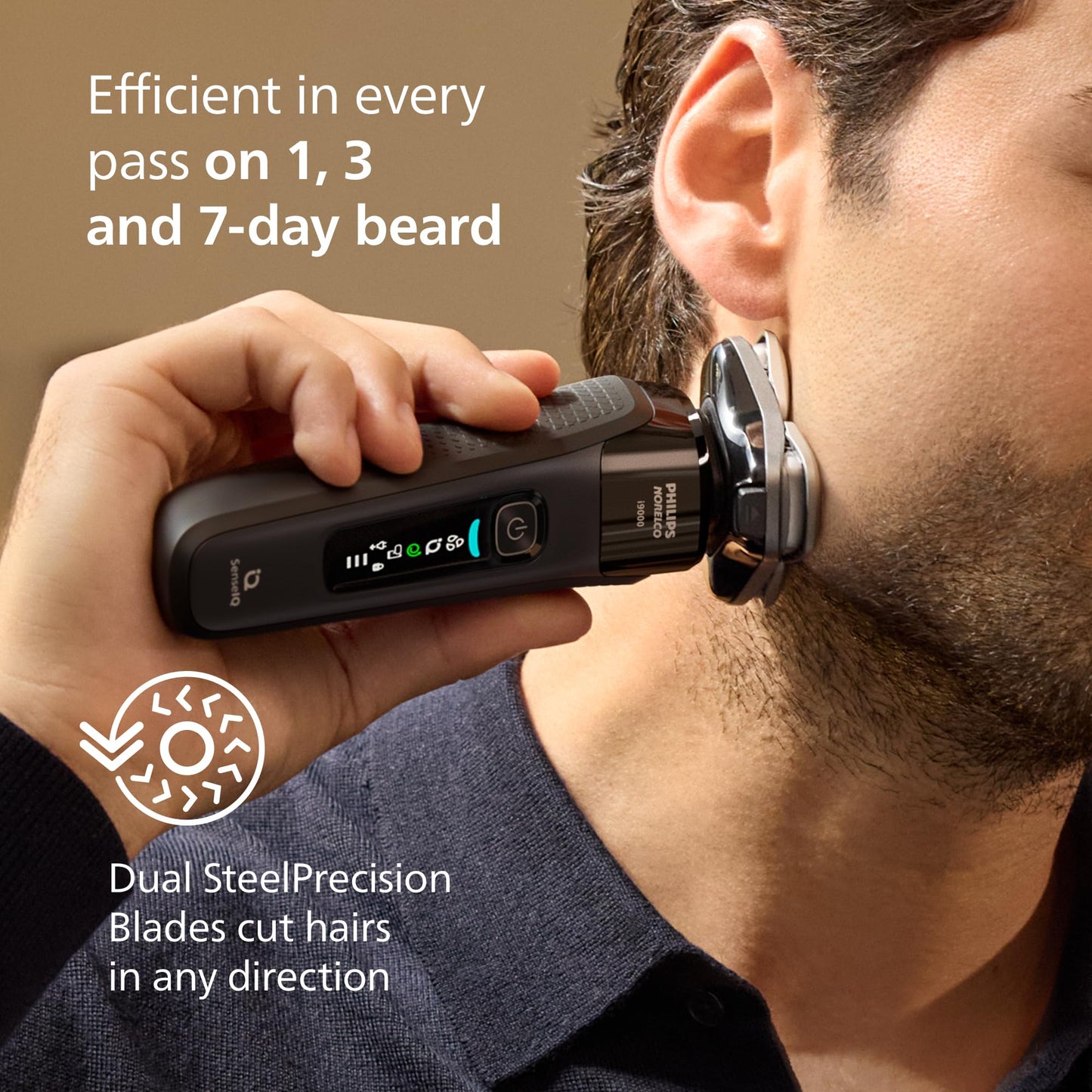 Philips Norelco Shaver i9000 Wet & Dry Electric Razor, Black, SenseIQ - New!