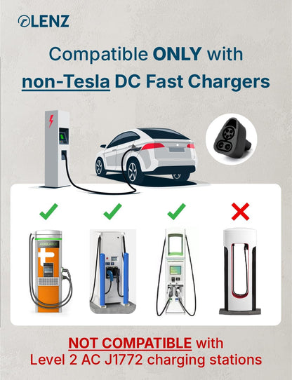 LENZ CCS1 to Tesla Adapter for DC Fast Charging 250kW, Factory Tested!