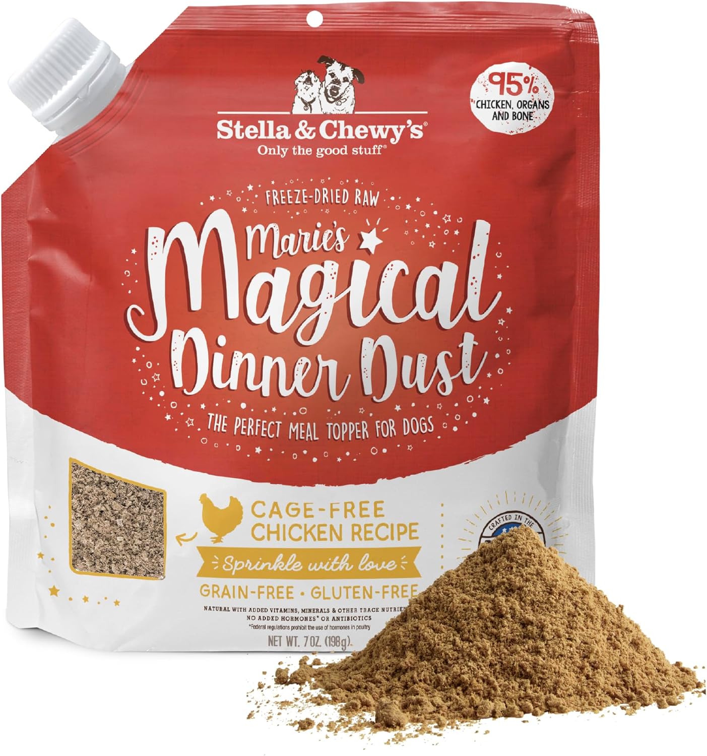 Stella And Chewy's Magical Dinner Dust, 7oz Grass-Fed Beef Recipe for Dogs, New!