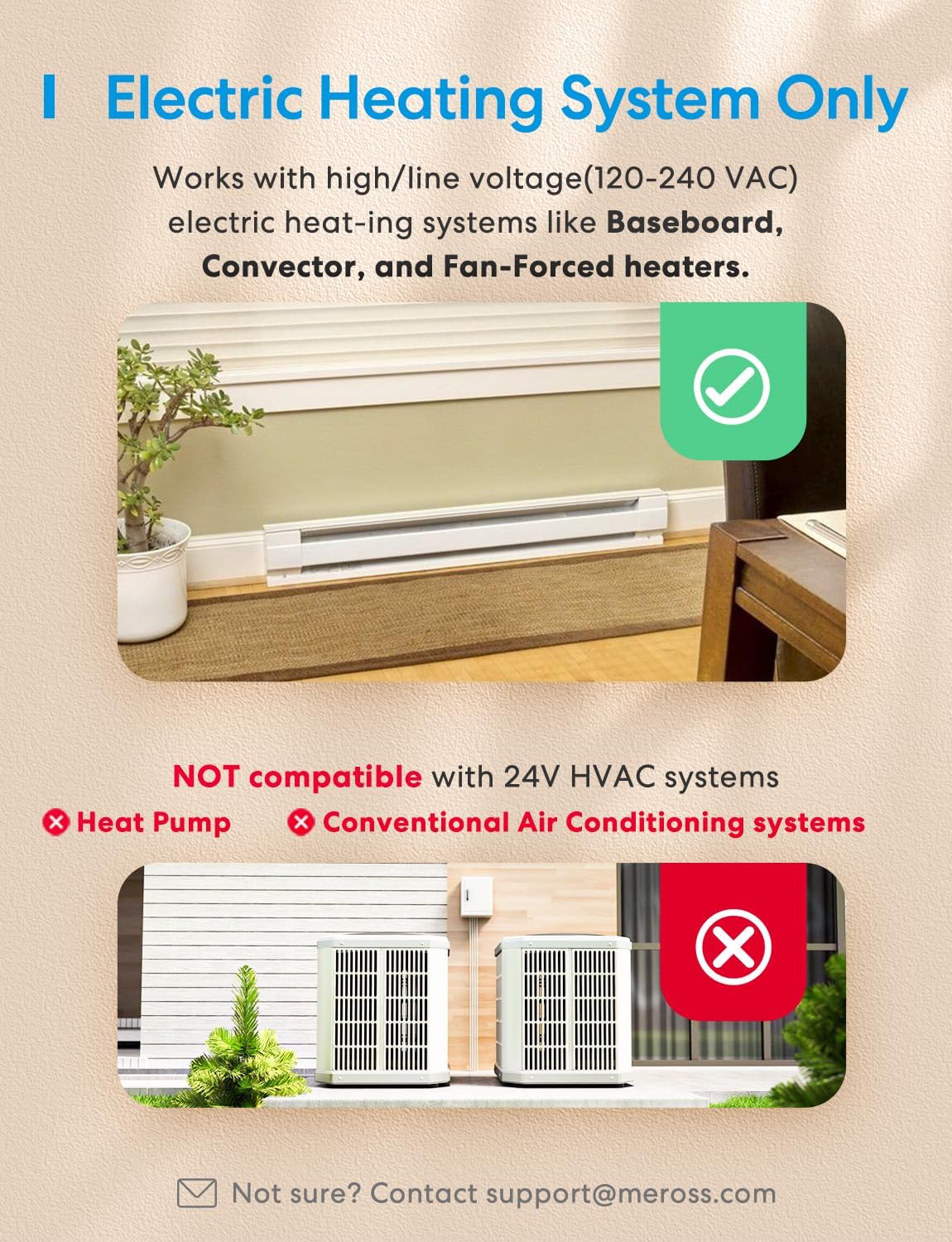 Meross Matter Smart Thermostat for Electric Baseboard Heater, New (OB)