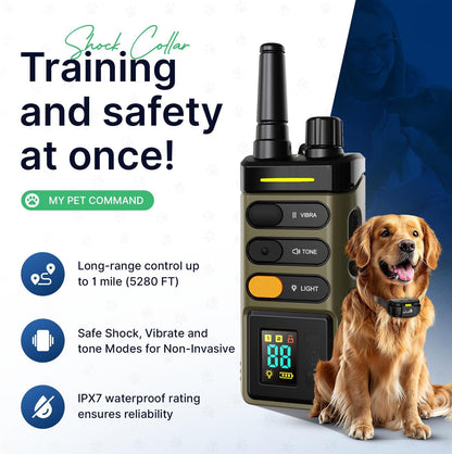 Deynisysty / My Pet Dog Training Collar (MPC625) w/ Remote, 1 Mile Range, New!