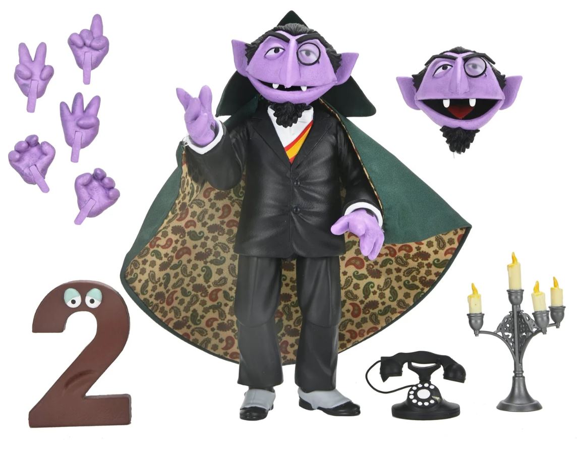 NECA Sesame Street The Count Von Count, Ultimate 7" Action Figure, New!
