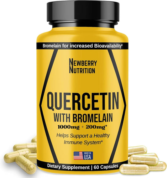Newberry Nutrition Quercetin w/ Bromelain, 60 caps., Exp. 8/27, Free Ship!