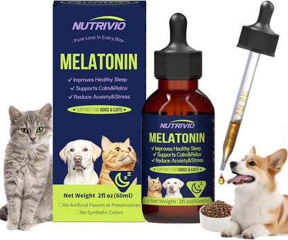 Pet Melatonin Support for Dogs & Cats, 2 oz, Anxiety Relief, New! Exp. 8/27
