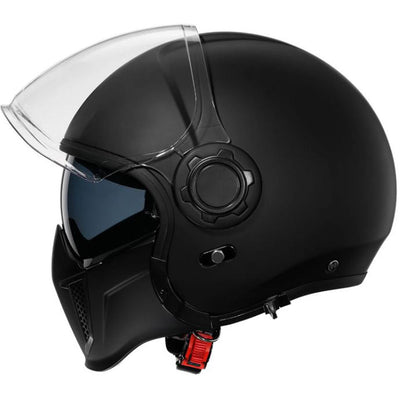 Triangle OP12A Open Face Motorcycle Helmet for Men, Size Small, Black, New!