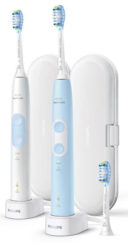 Philips Sonicare Optimal Clean HX6829/70 Electric Toothbrush, Wht/Lt. Blue -New!