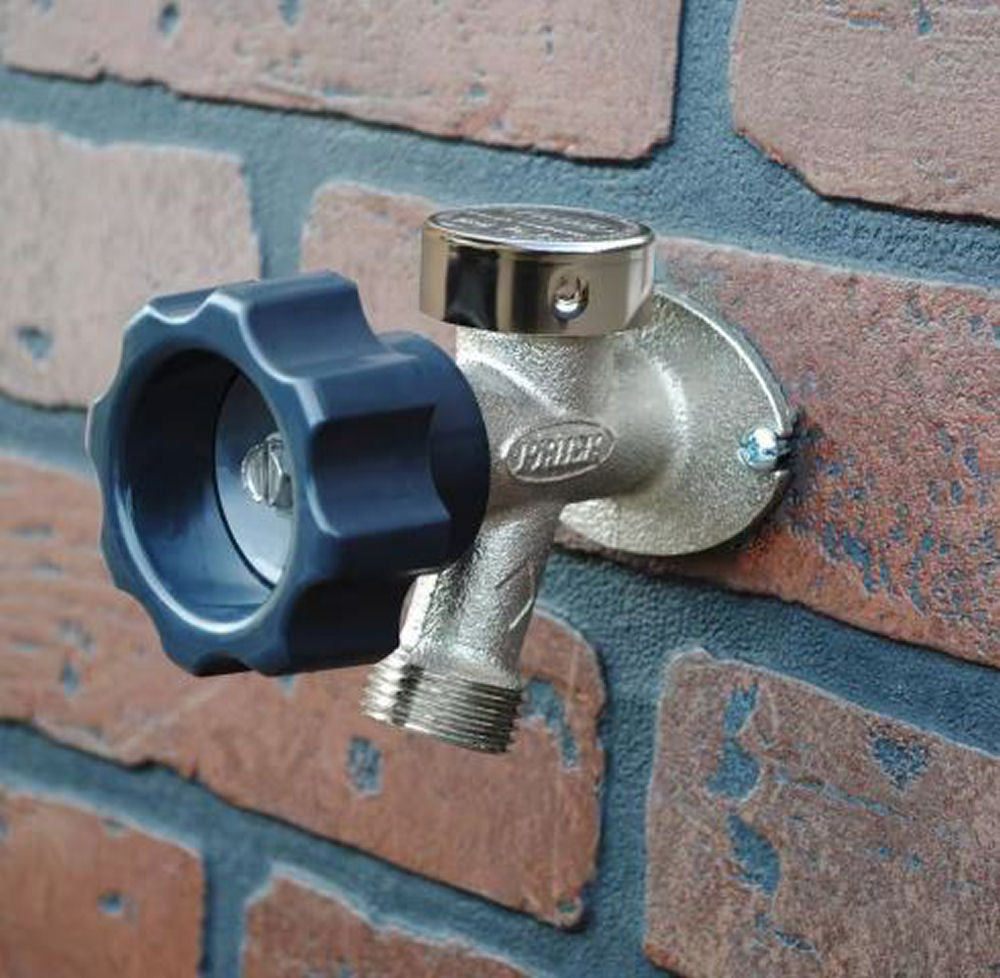 Prier 478-08H Nickel Plated Brass Wall Hydrant 1/2 MPT x 1/2 C x 8 L in. - New!