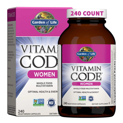 Garden of Life Vitamin Code Women Multivitamin, 240 Vegetarian Caps, Exp. 4/27