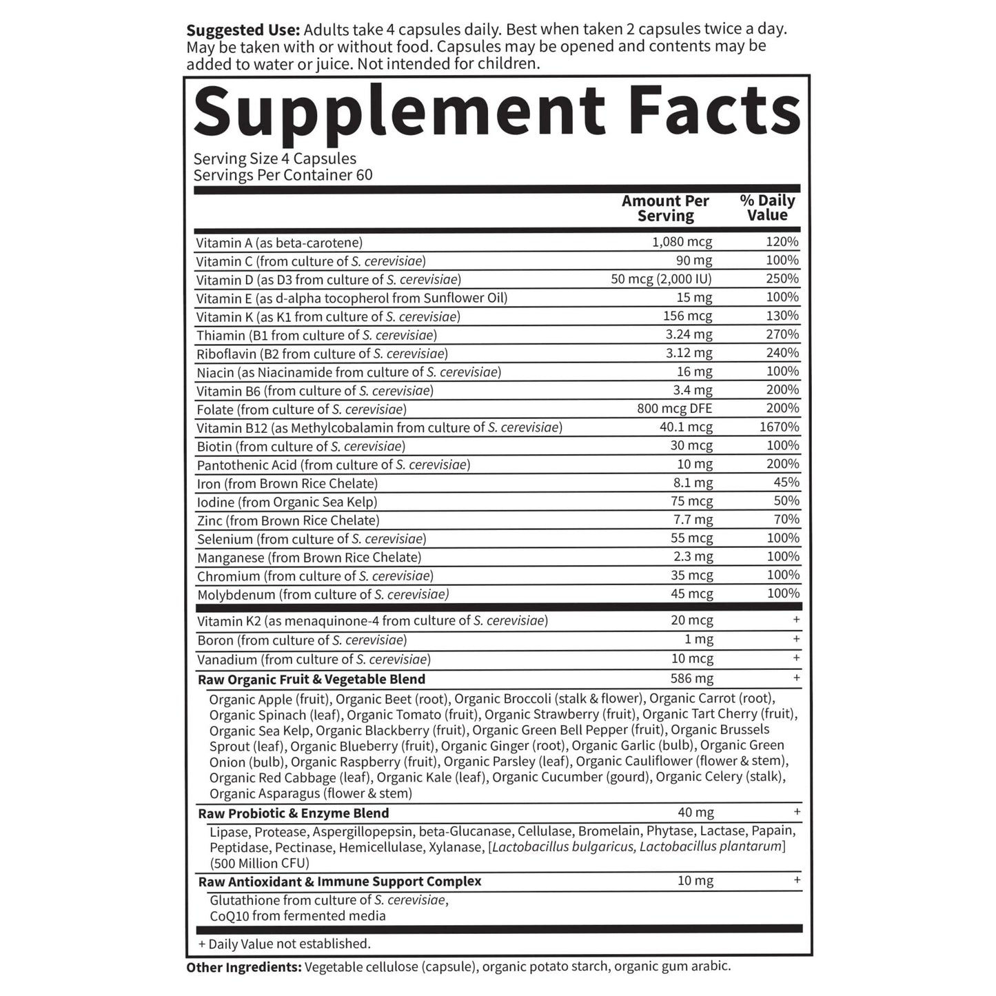 Garden of Life Vitamin Code Women Multivitamin, 240 Vegetarian Caps, Exp. 4/27