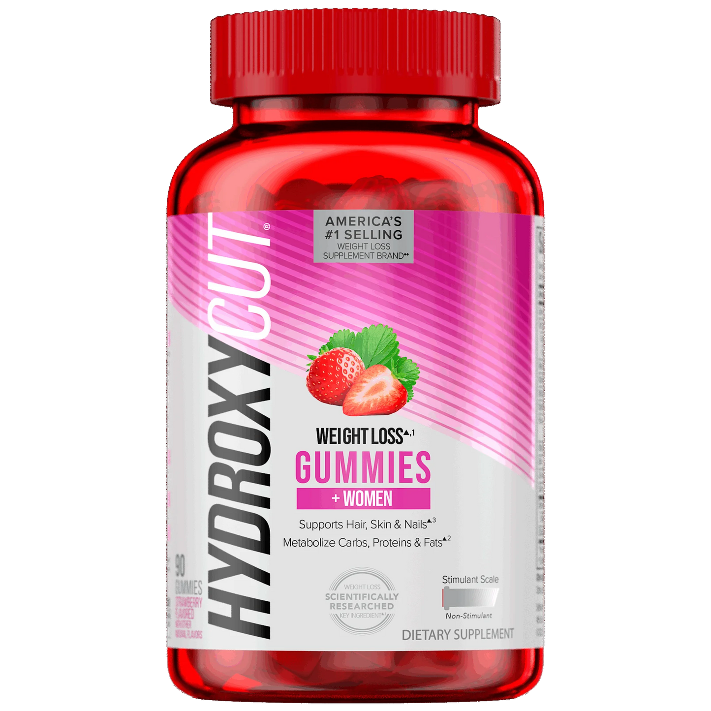 Hydroxycut Gummies for Women, Strawberry Flavor, 90 Count - Exp. 04/27
