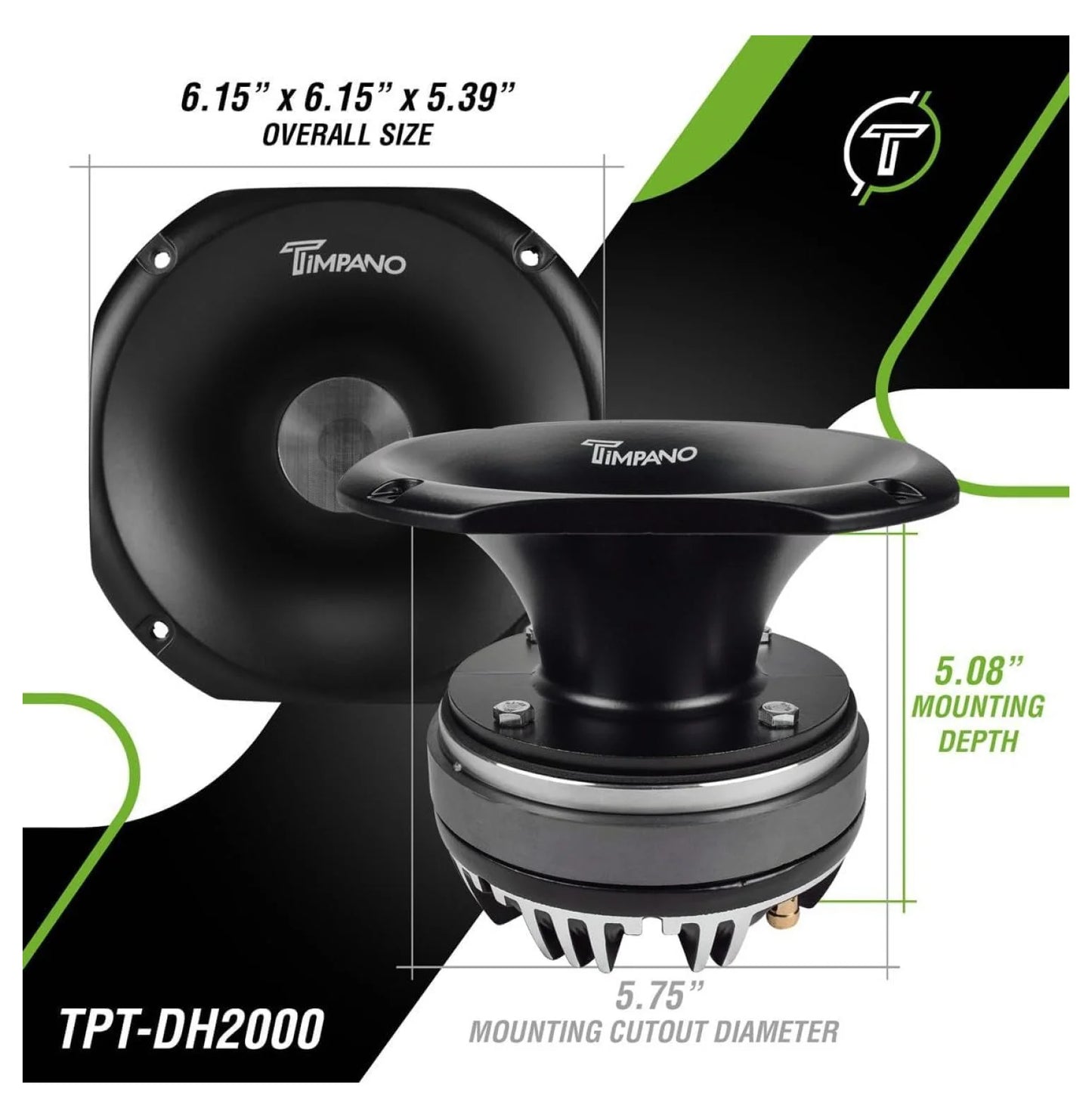 2-Inch Exit Compression Driver + Horn 450W, 8 Ohm, 109 dB Car Audio Speaker