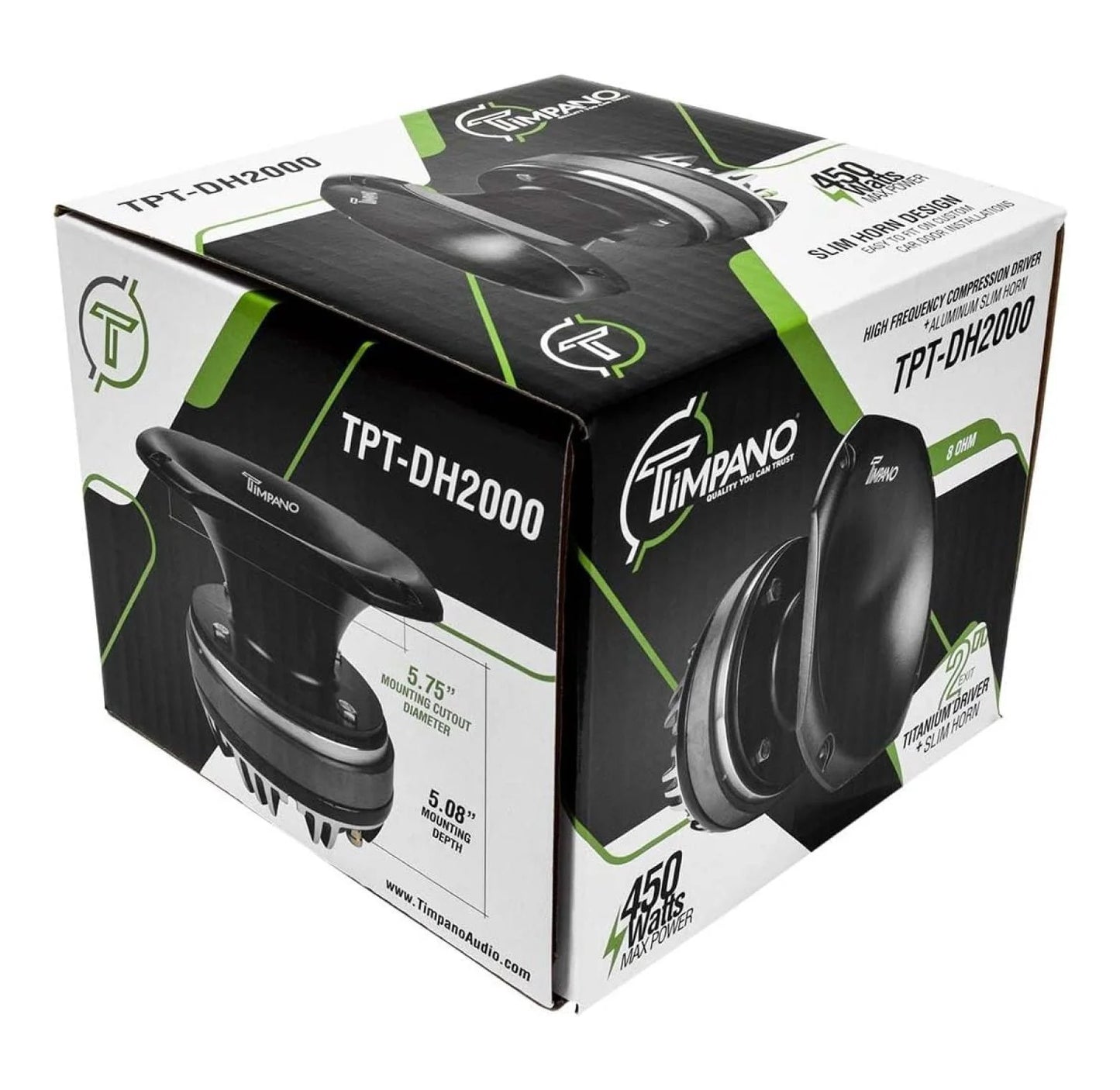 2-Inch Exit Compression Driver + Horn 450W, 8 Ohm, 109 dB Car Audio Speaker