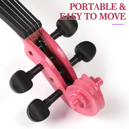 1/4 Size Kids Acoustic Violin Set with Case, Bow, and Rosin for Beginners - NEW!