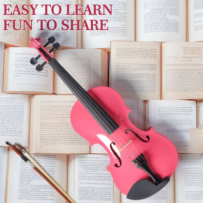 1/4 Size Kids Acoustic Violin Set with Case, Bow, and Rosin for Beginners - NEW!