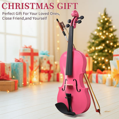 1/4 Size Kids Acoustic Violin Set with Case, Bow, and Rosin for Beginners - NEW!