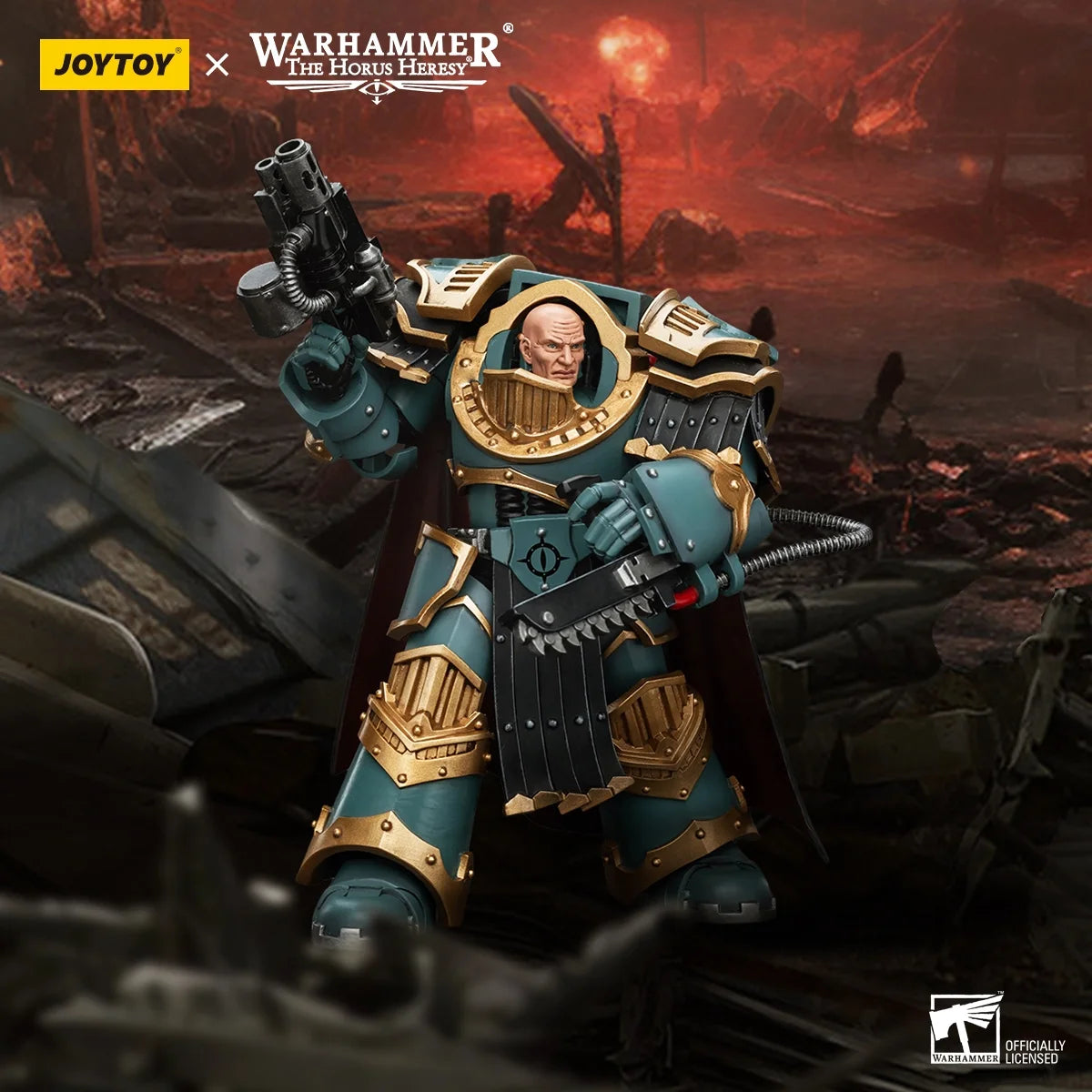 JoyToy Warhammer 40K Sons of Horus Legion Praetor 1/18 Figure in Armor