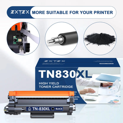 Brother TN830XL Toner Cartridge Compatible 2-Pack for MFC-L2820DW Printer - New!