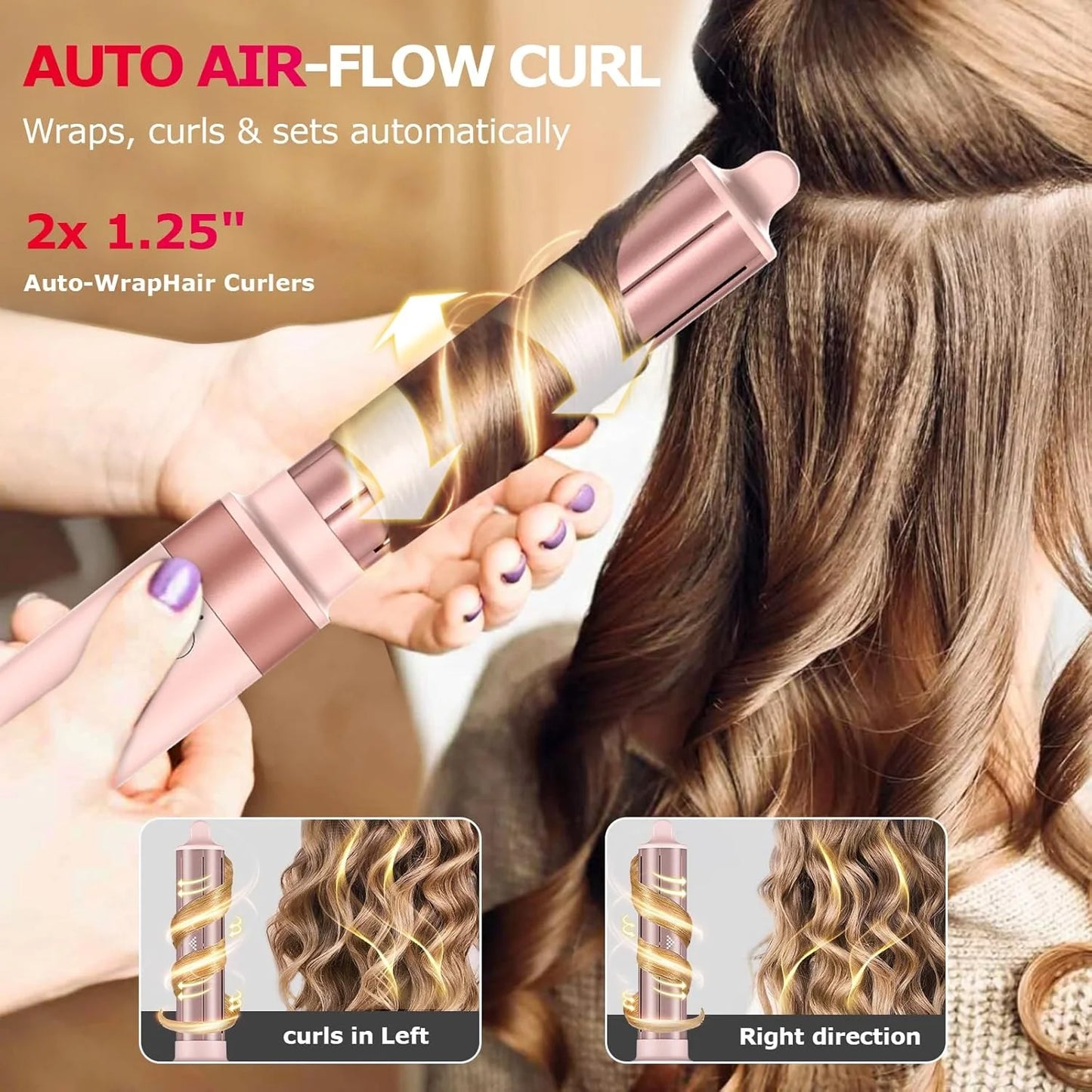 Mescomb5-in-1 High-Speed Hot Air Styler with Diffuser for Curly Hair, Pro New