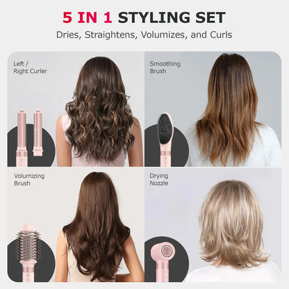 Mescomb5-in-1 High-Speed Hot Air Styler with Diffuser for Curly Hair, Pro New
