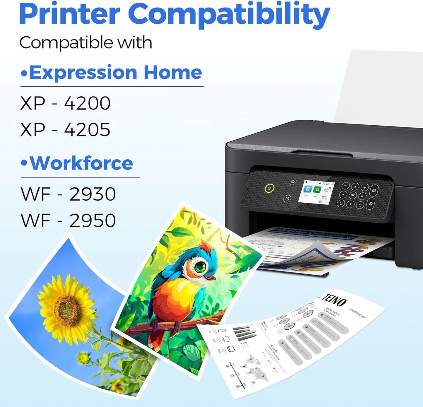 232XL Ink Cartridges Combo Pack for Epson WF-2930 WF-2950 XP-4200 4-Pack - NEW!