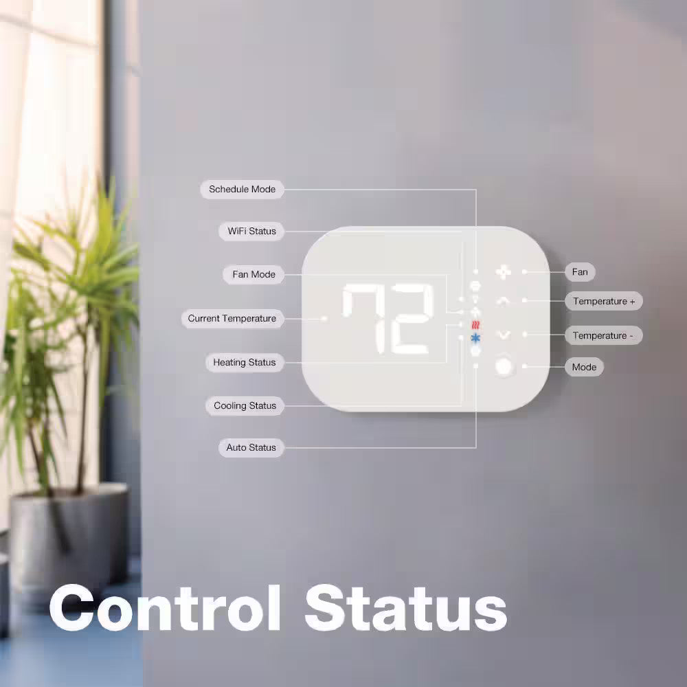 Commercial Electric (HTSA15CWB) Wi-Fi Smart Programmable WiFi Thermostat - New!