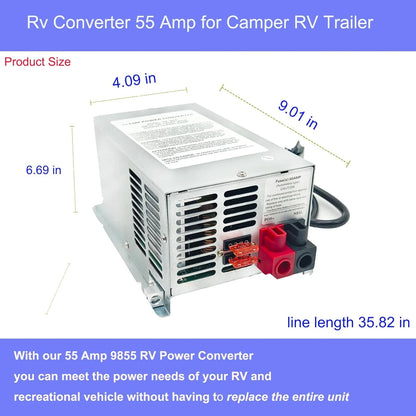 WF-9855-AD, 55 Amp RV Power Converter for RV Trailer Camper 9800 Series, New!