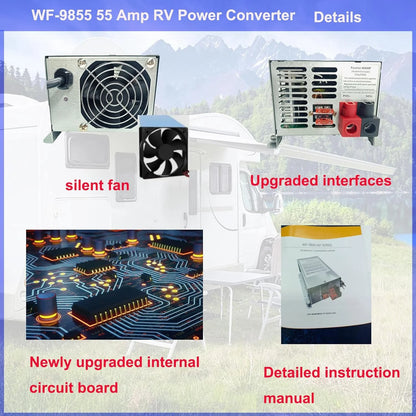WF-9855-AD, 55 Amp RV Power Converter for RV Trailer Camper 9800 Series, New!
