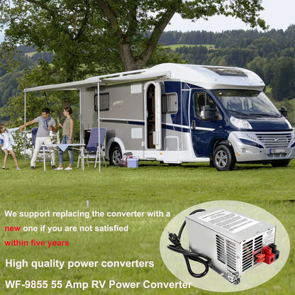 WF-9855-AD, 55 Amp RV Power Converter for RV Trailer Camper 9800 Series, New!