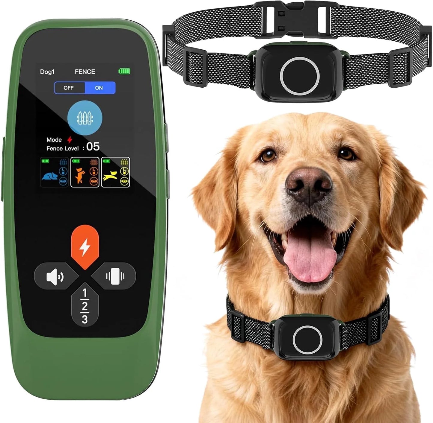 Teendow T800 Pro Wireless Dog Fence System 4-in-1 Electric Collar w/ Bark - New!