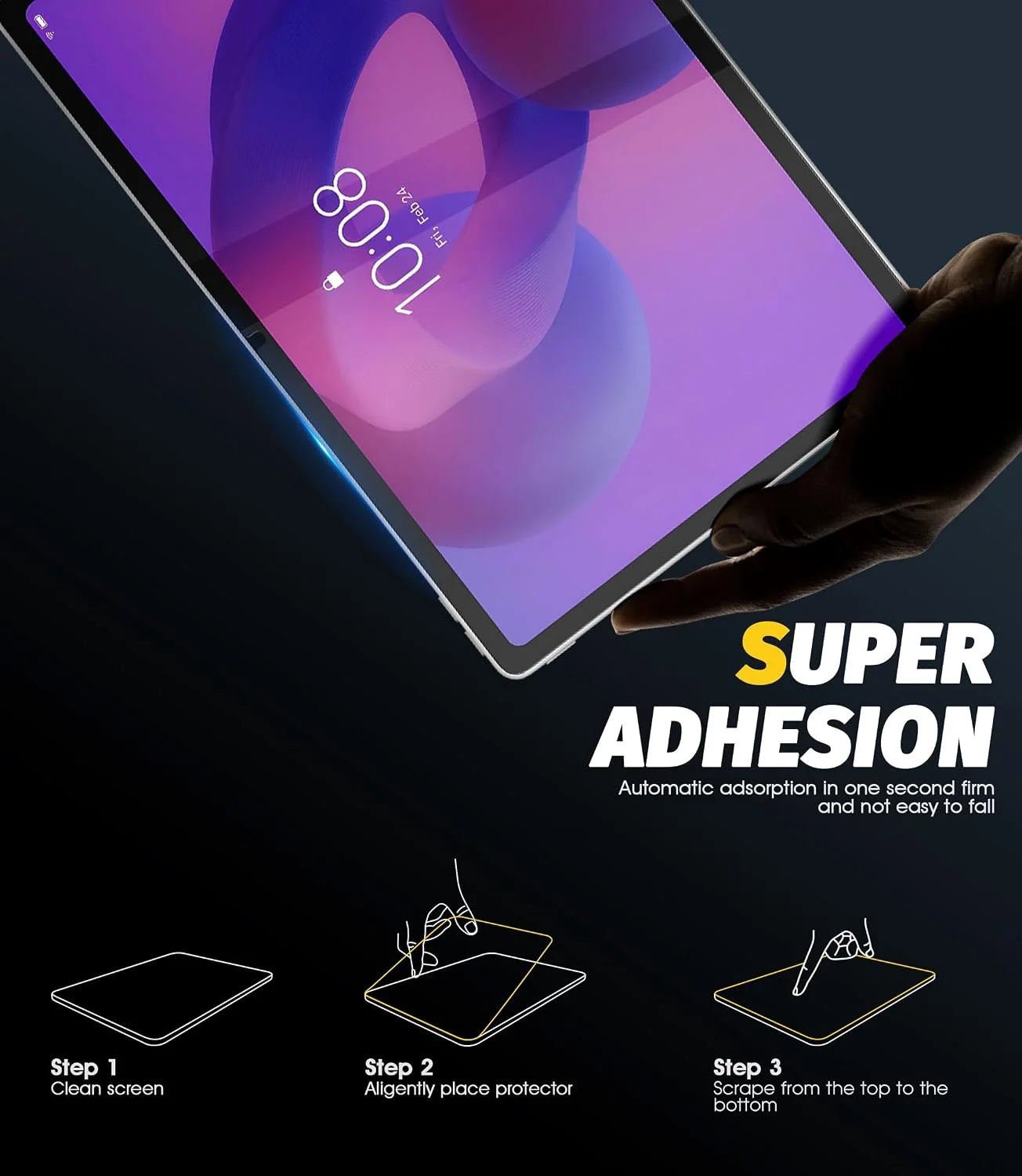 2 Pack Tempered Glass Screen Protector for Lenovo Idea Tab Plus K12 12.1" - NEW!